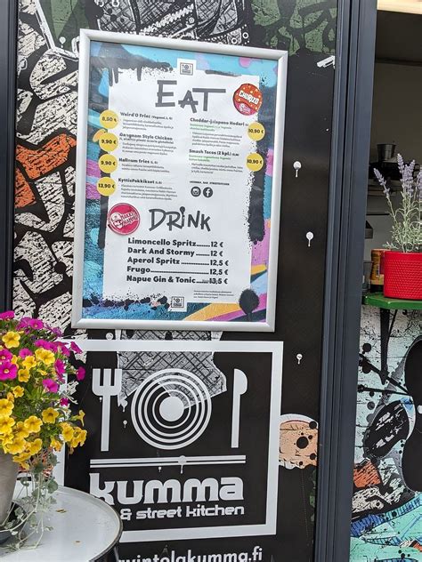 kumma menu|Kumma Bar & Street Kitchen, Tampere